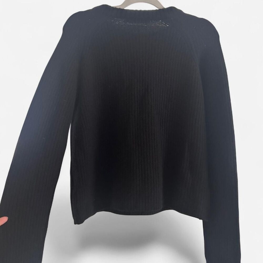 Jenni Kayne Cashmere Fisherman Sweater – Black Minimalist Coastal Luxe medium - Picture 3 of 7